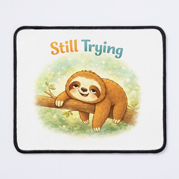 Item preview, Still Trying Sloth – Cute Progress Motivation designed and sold by PunchDrop.
