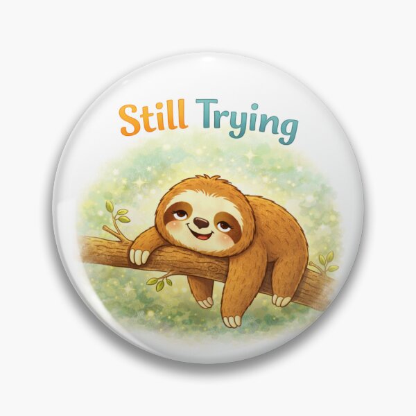 Item preview, Still Trying Sloth – Cute Progress Motivation designed and sold by PunchDrop.