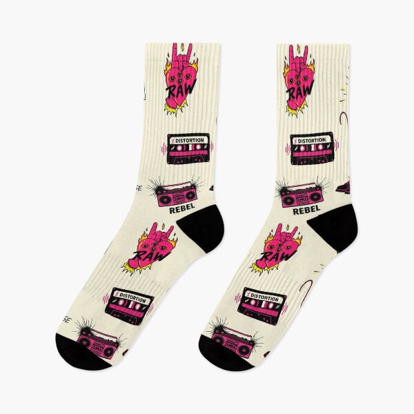 Item preview, Neon Neon Rebel Music & Street Sticker Set | Punk DIY Icons designed and sold by Imaginationbeyond.