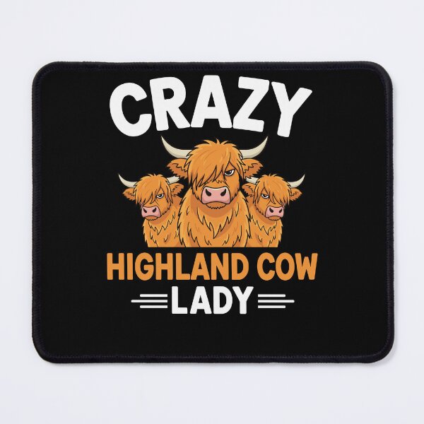 Item preview, Crazy Highland Cow Lady designed and sold by MysticMirth.