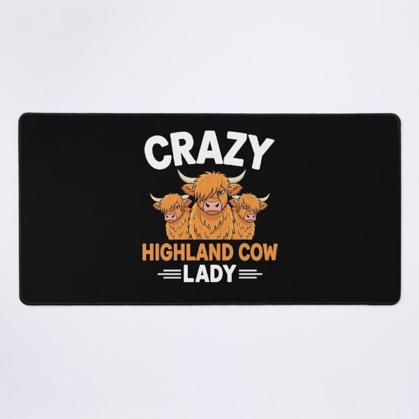 Item preview, Crazy Highland Cow Lady designed and sold by MysticMirth.