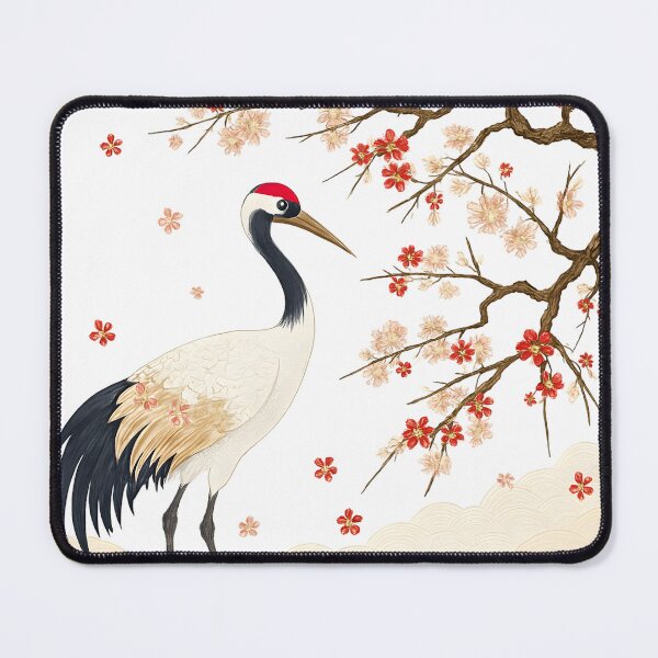 Item preview, Elegant Crane Above Creamy Cloud Waves designed and sold by Angellacelin.