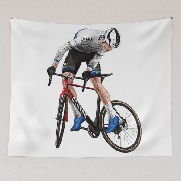Item preview, Van der Poel Style Cycling Art – Pro Road Racer Illustration designed and sold by ArtByRahim.