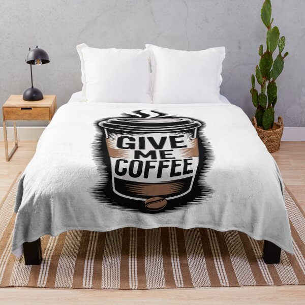 Item preview, Give Me Coffee – Bold Coffee Quote Illustration designed and sold by Lulunza.