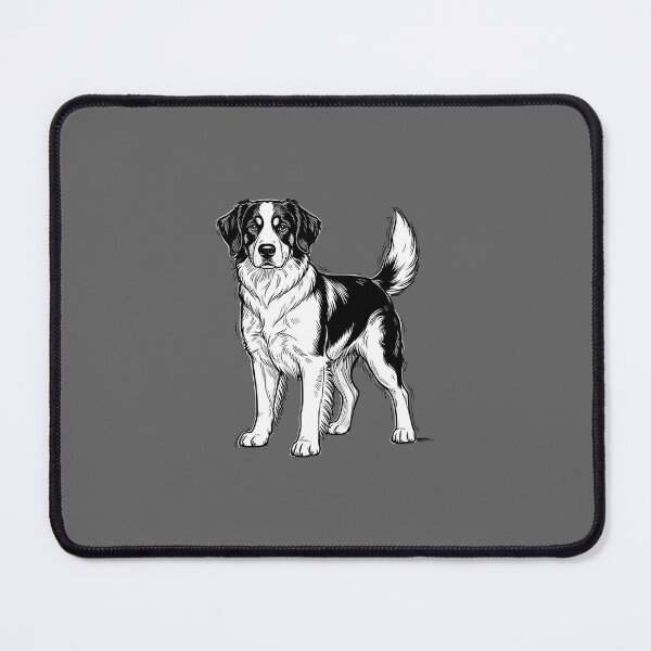 Item preview, Black And White Dog dog line art designed and sold by Uglyandcute.
