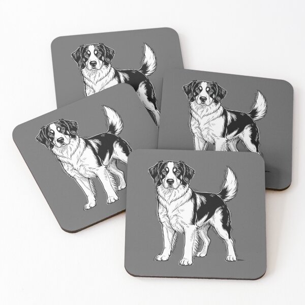 Item preview, Black And White Dog dog line art designed and sold by Uglyandcute.