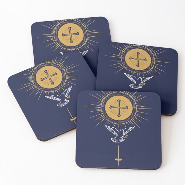 Item preview, Radiant Holy Spirit Dove with Golden Cross designed and sold by DeusInk.