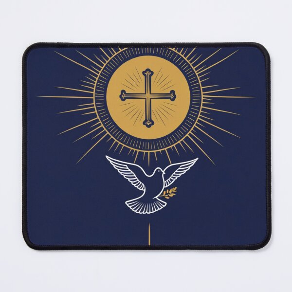 Item preview, Radiant Holy Spirit Dove with Golden Cross designed and sold by DeusInk.