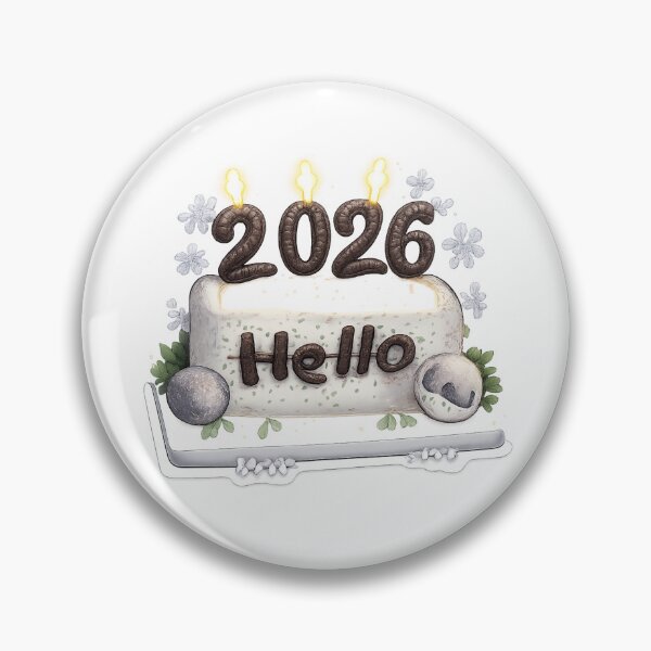 Item preview, Hello 2026 – Cute New Year Cake Celebration Sticker designed and sold by Gurjeetpixelart.
