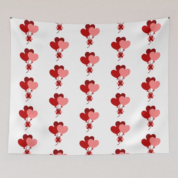Item preview, Heart-Shaped Balloons Bouquet with Flower Ornament designed and sold by Jirada.