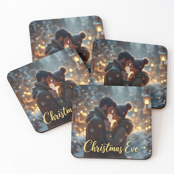 Item preview, Christmas Eve Romantic Winter Couple Glow designed and sold by DreamyWallVibes.