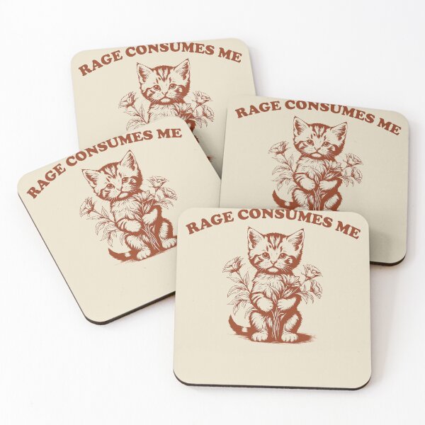 Item preview, Rage-Consumes Me-Cat Flower-Cute Kitty-Cat Meme designed and sold by jolihanot.