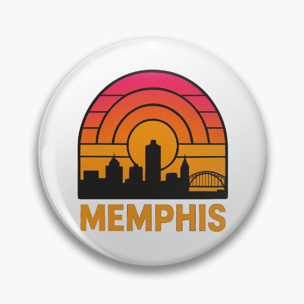 Item preview, Memphis Retro City Sunset | Vintage Tennessee Skyline Art designed and sold by Globalcitytees.