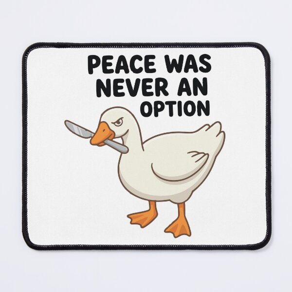 Item preview, Peace Was Never An Option Goose - Funny Chaotic Evil Bird with Knife designed and sold by Petzzz.