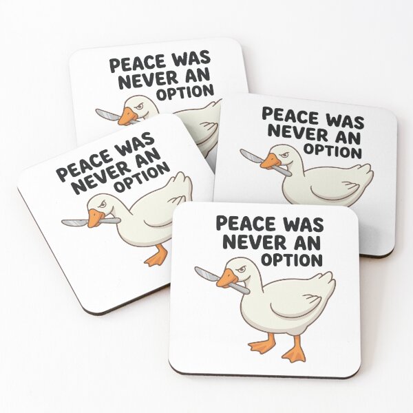 Item preview, Peace Was Never An Option Goose - Funny Chaotic Evil Bird with Knife designed and sold by Petzzz.