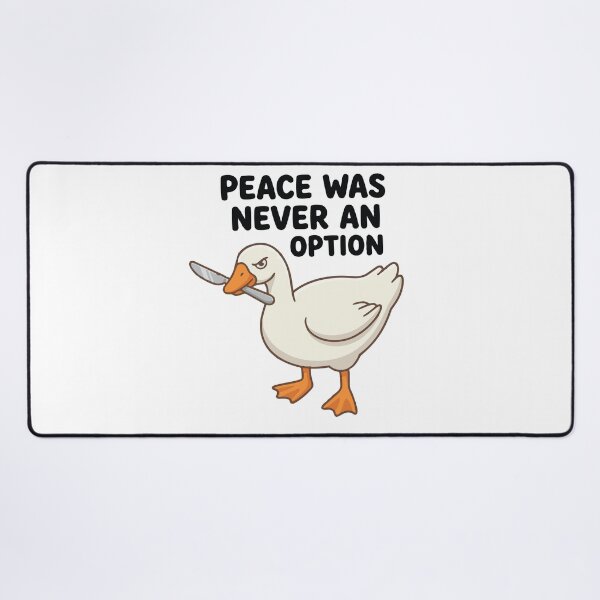Item preview, Peace Was Never An Option Goose - Funny Chaotic Evil Bird with Knife designed and sold by Petzzz.