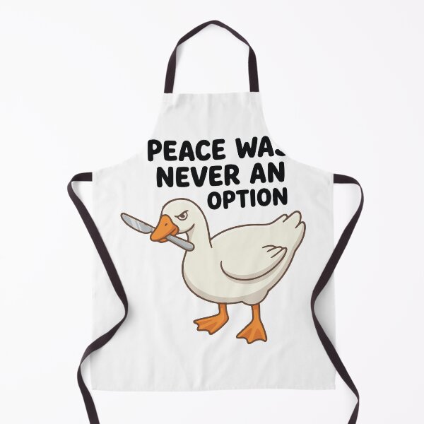Item preview, Peace Was Never An Option Goose - Funny Chaotic Evil Bird with Knife designed and sold by Petzzz.