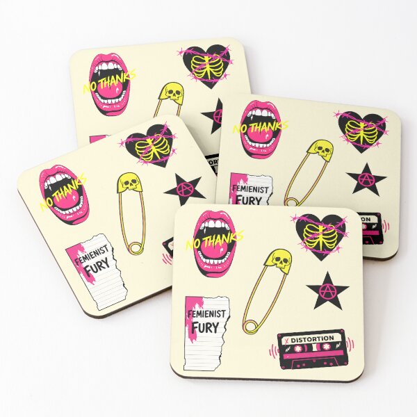 Item preview, Neon Punk Feminist Fury Illustration | Rebel Anarchy DIY Art designed and sold by Imaginationbeyond.