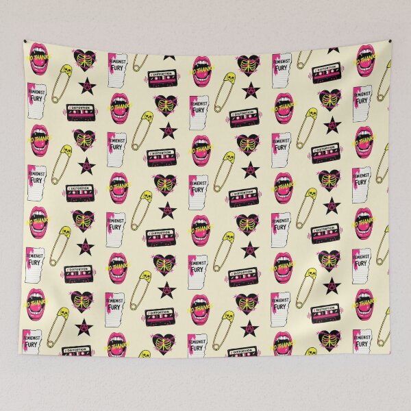 Item preview, Neon Punk Feminist Fury Illustration | Rebel Anarchy DIY Art designed and sold by Imaginationbeyond.
