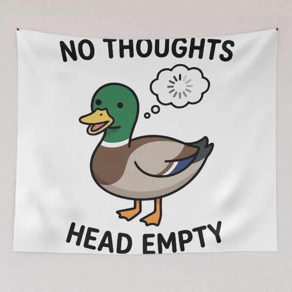 Item preview, No Thoughts Head Empty Duck - Dissociating Staring Mallard designed and sold by Petzzz.