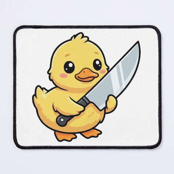 Item preview, Cute But Deadly Duckling - Baby Duck Holding Knife Meme designed and sold by Petzzz.