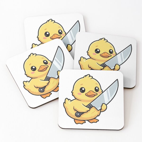 Item preview, Cute But Deadly Duckling - Baby Duck Holding Knife Meme designed and sold by Petzzz.