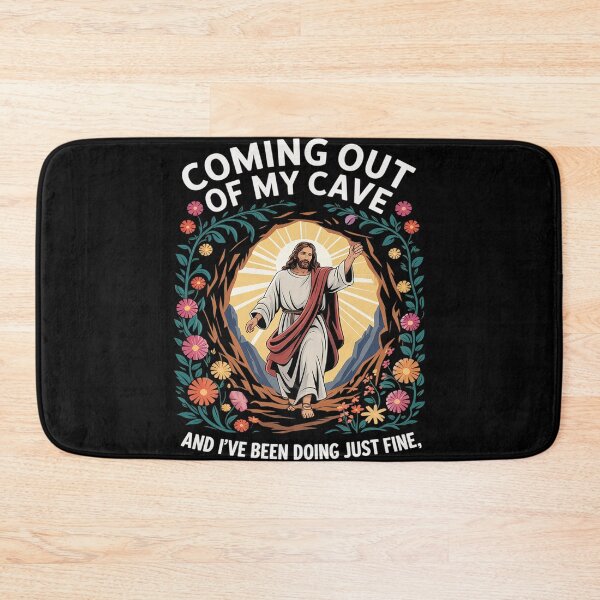 Item preview, Jesus Coming Out Of My Cave And I've Been Doing Just Fine45 designed and sold by MarryIsMonth.