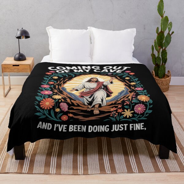 Item preview, Jesus Coming Out Of My Cave And I've Been Doing Just Fine45 designed and sold by MarryIsMonth.