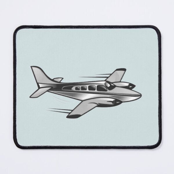 Item preview, multi grey and white airplane two engines pilot designed and sold by PilotandPlane.