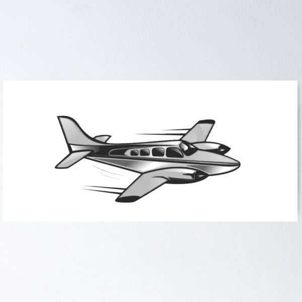 Item preview, multi grey and white airplane two engines pilot designed and sold by PilotandPlane.