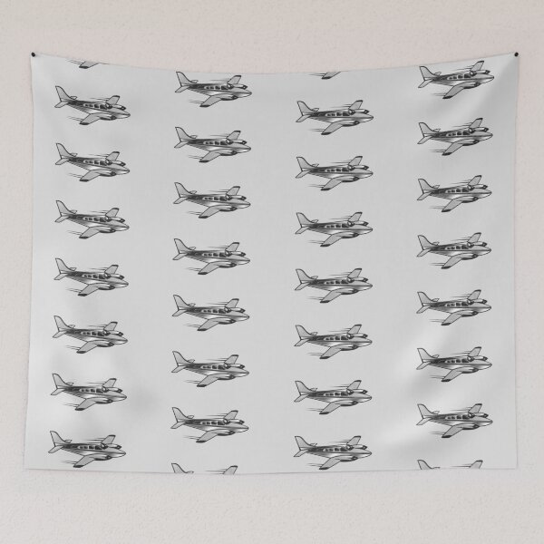 Item preview, multi grey and white airplane two engines pilot designed and sold by PilotandPlane.