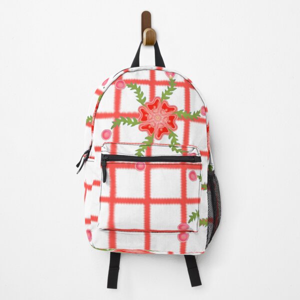 Item preview, Seamless Floral Pattern with Red Blossoms and Green Leaves | Modern Botanical Grid Design designed and sold by HopeAndHustle.