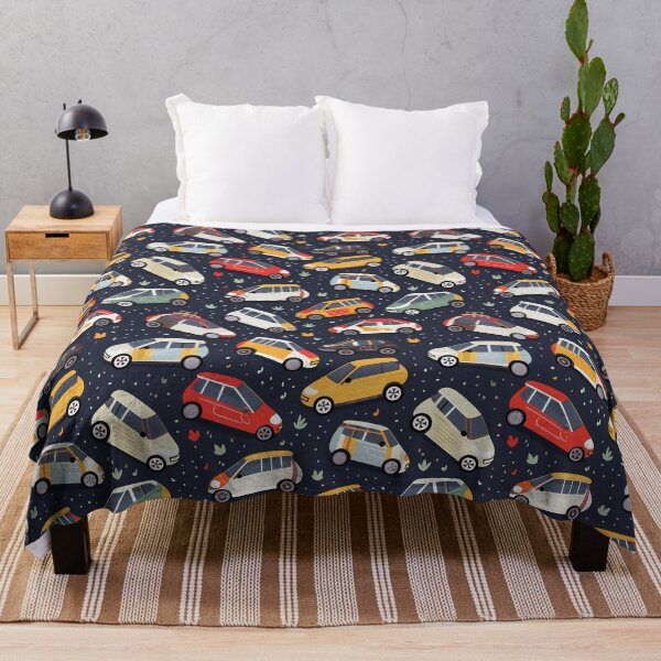 Item preview, Fun pattern with lots of little cartoon cars in the traffic designed and sold by y-a-y.