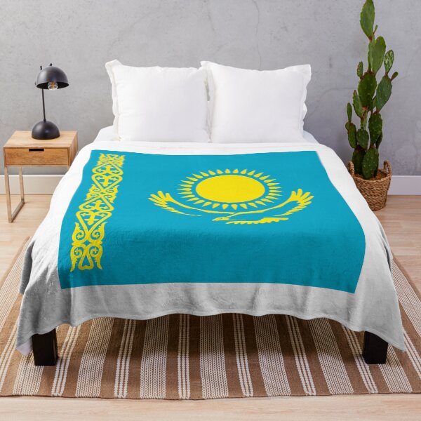 Item preview, Kazakhstan National Flag Clean Design designed and sold by NTGUILTY.