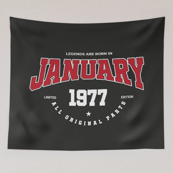 Item preview, January legends 1977 designed and sold by HB Shirts.