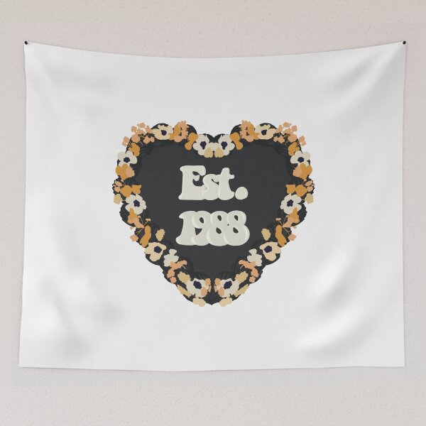Item preview, Est. 1988 Love Heart Birthday Cake designed and sold by FreeOrca.