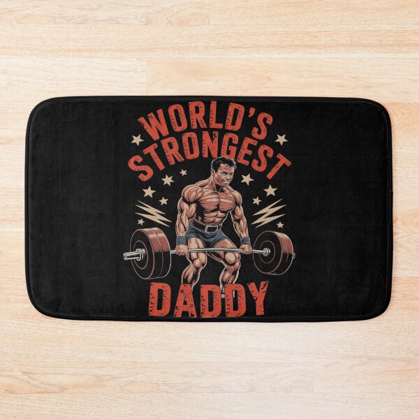 Item preview, Apparel World's Strongest Dad Workout Gym Fathers Day  designed and sold by FadeOfThrone.