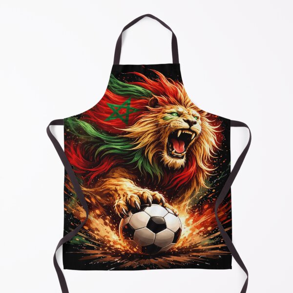 Aperçu de l'œuvre Atlas Lion – Moroccan Football Power créée et vendue par NEWDESINGS12.