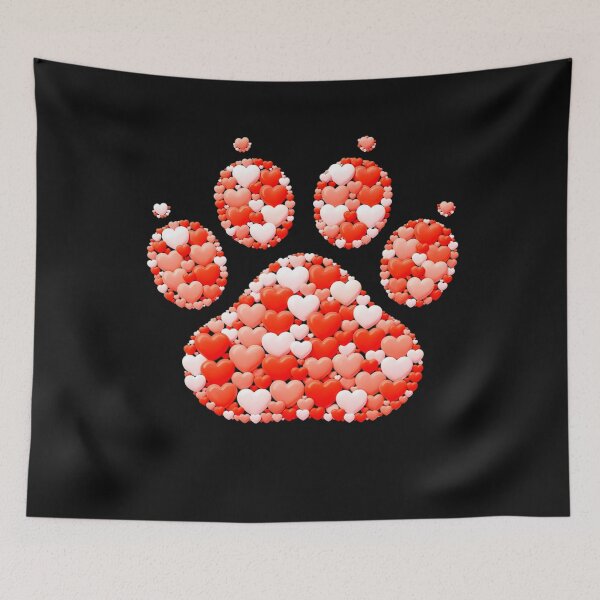 Item preview, Cat Paw Print Valentines Day Hearts Kitten Love Women Girls designed and sold by clothesy7.