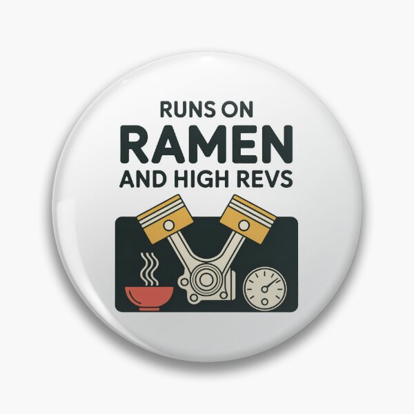 Item preview, Runs on Ramen and High Revs designed and sold by MonkiFlipp.