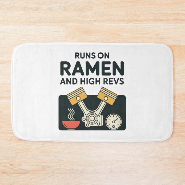 Item preview, Runs on Ramen and High Revs designed and sold by MonkiFlipp.