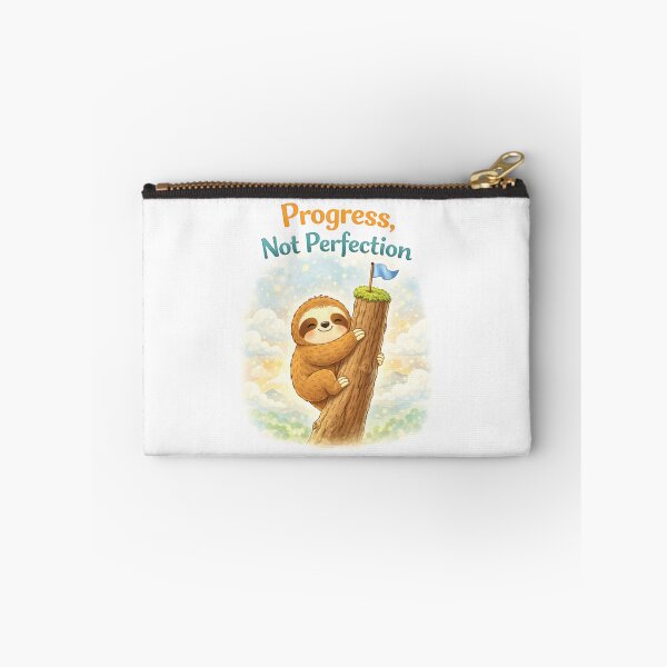 Item preview, Progress Not Perfection – Cute Sloth Motivation designed and sold by PunchDrop.