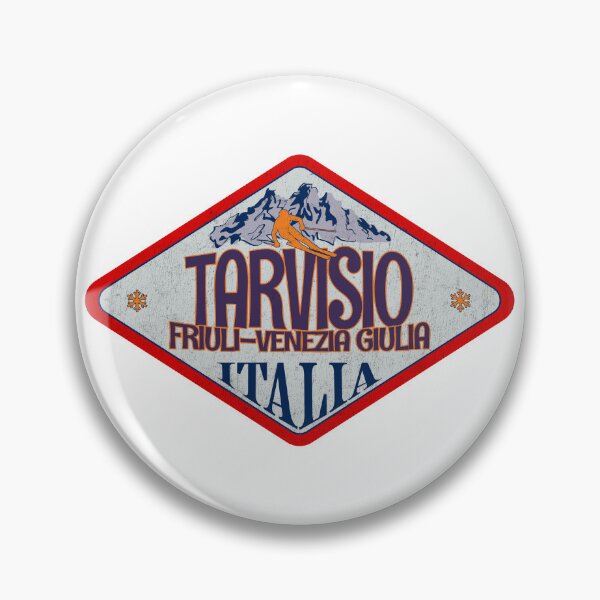 Item preview, Tarvisio, Friuli-Venezia Giulia, Udine, Italy, Italia, Vintage skiing badge design designed and sold by Wanderful-roads.
