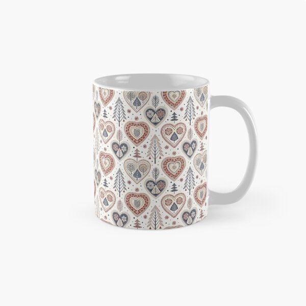 Item preview, Nordic Folk Hearts | Cozy Scandinavian Art designed and sold by Shuga-Design.