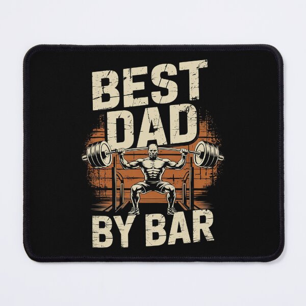 Item preview, Best Dad By Bar for Gym Workout Dads for Fathers Day designed and sold by MarryIsMonth.