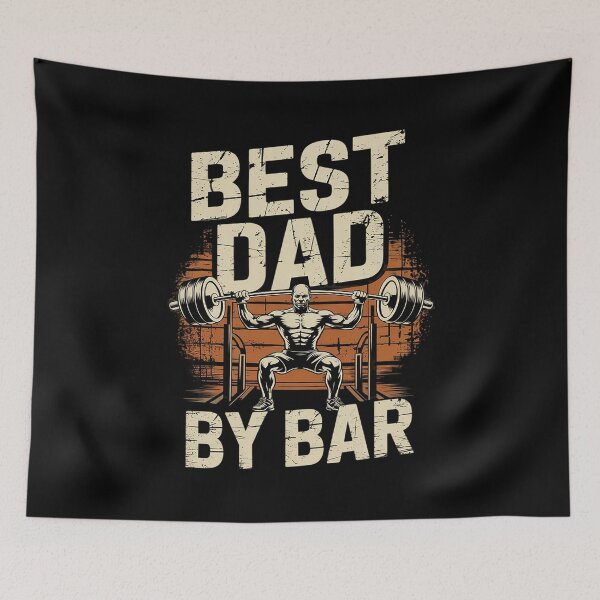 Item preview, Best Dad By Bar for Gym Workout Dads for Fathers Day  designed and sold by MarryIsMonth.
