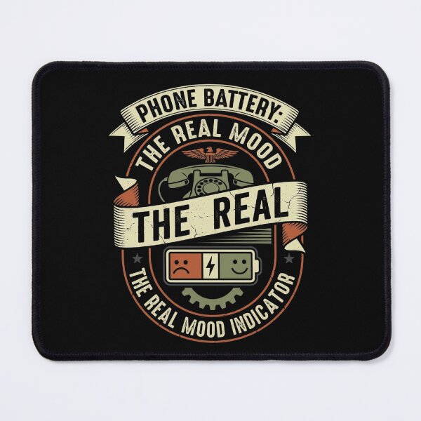 Item preview, Phone Battery The Real Mood Indicator Vintage Military Eagle Badge Rotary Phone Retro Americana Funny Anxiety Humor Tech designed and sold by anass002.