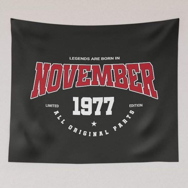 Item preview, November legends 1977 designed and sold by HB Shirts.