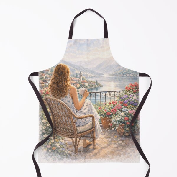 Item preview, Slow Mornings – Balcony Peace with Mountain View designed and sold by MIArt Studio.