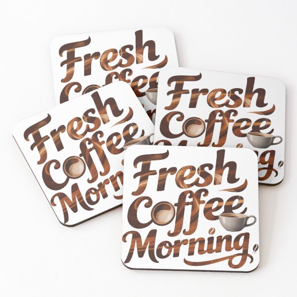Item preview, Fresh Coffee Morning – Aesthetic Coffee Typography Design designed and sold by Lulunza.